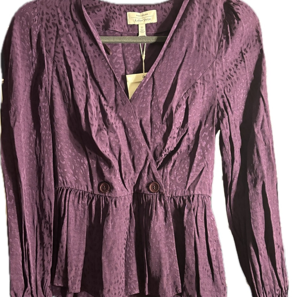 NWT - Paris & Atellier & Other Stories - Leopard Purple Blouse (0)